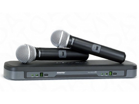 Радиомикрофоны SHURE PG288/PG58, 2 штуки на 1 базе
